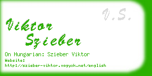 viktor szieber business card
